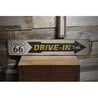 Drive-In Route 66 Rustic Wood Sign