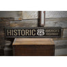 Historic America's Highway Route 66 Rustic Wood Sign