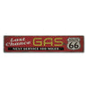 Route 66 Last Chance Gas Rustic Wood Sign