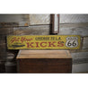 Get Your Kicks On Route 66 Rustic Wood Sign