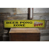 Beer Pong Zone Party Rustic Wood Sign