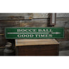 Bocce Ball Arrow Rustic Wood Sign