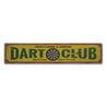 Dart Club Rustic Wood Sign