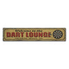 Dart Lounge Rustic Wood Sign