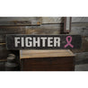 Fighter Rustic Wood Sign