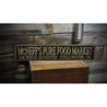 Business Street Name & City Rustic Wood Sign