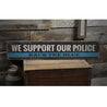 Police Support Back the Blue Rustic Wood Sign