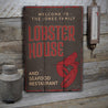 Welcome Lobster House Rustic Wood Sign