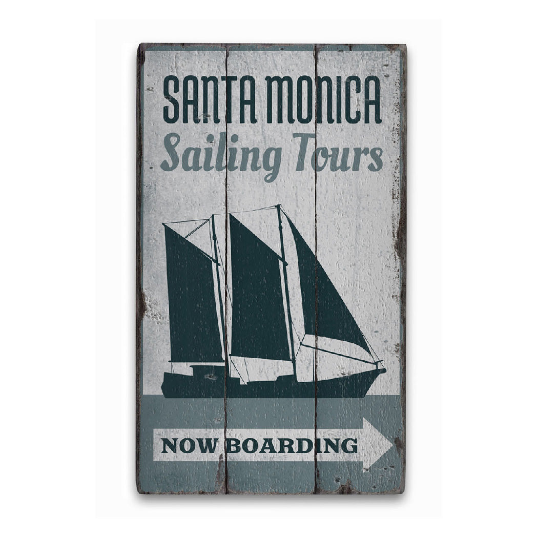 Sailing Tours Rustic Wood Sign