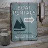 Boat Rentals This Way Rustic Wood Sign