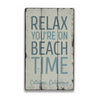 Relax On Beach Time Rustic Wood Sign