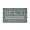 Beach Half Mile Arrow Rustic Wood Sign