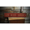 God Bless America - Stars Rustic Wood Sign