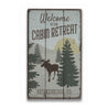 Welcome To Our Cabin Retreat Rustic Wood Sign