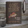 Gone Fishin Rustic Wood Sign