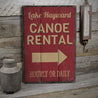 Lake Name Canoe Rental Rustic Wood Sign