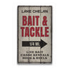 Bait & Tackle Mileage Rustic Wood Sign