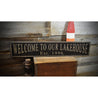 Welcome to Our Lake House Est. Date Rustic Wood Sign