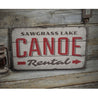 Canoe Rental Directional Rustic Wood Sign