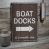 Boat Docks Arrow Rustic Wood Sign