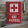 Ski Patrol Cross Rustic Wood Sign