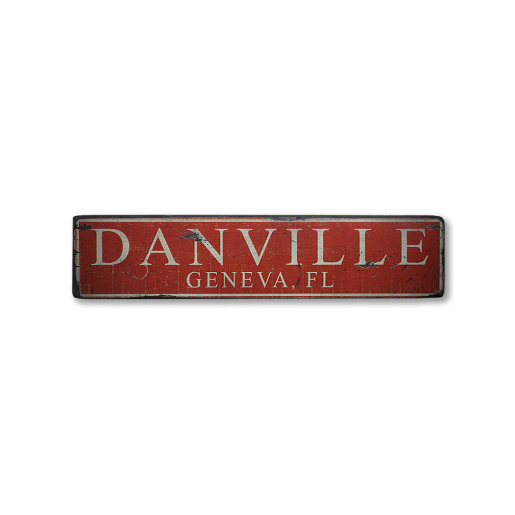 Company Name and City/State Rustic Wood Sign