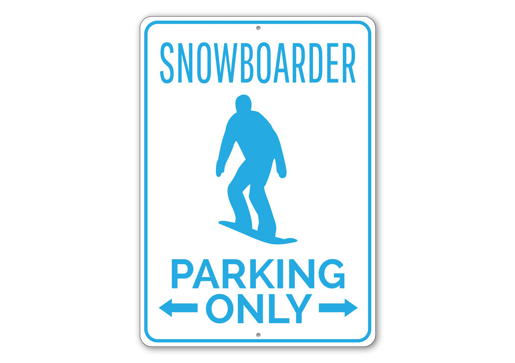 Snowboarder Parking Sign