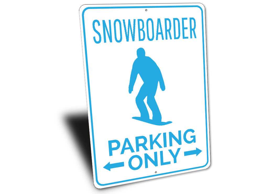 Snowboarder Parking Sign