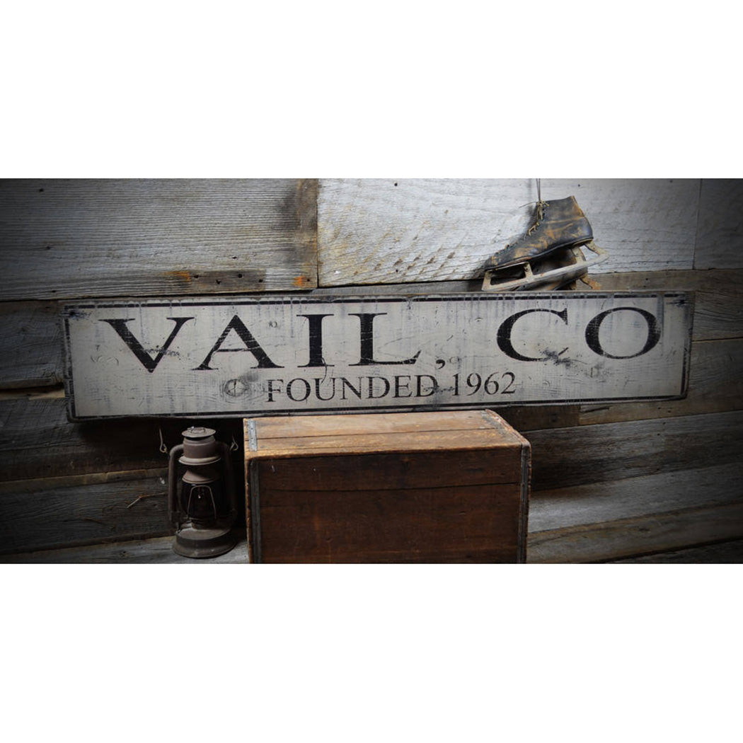 Vail Colorado Rustic Wood Sign