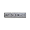 Beach Name Directional Arrow Rustic Wood Sign