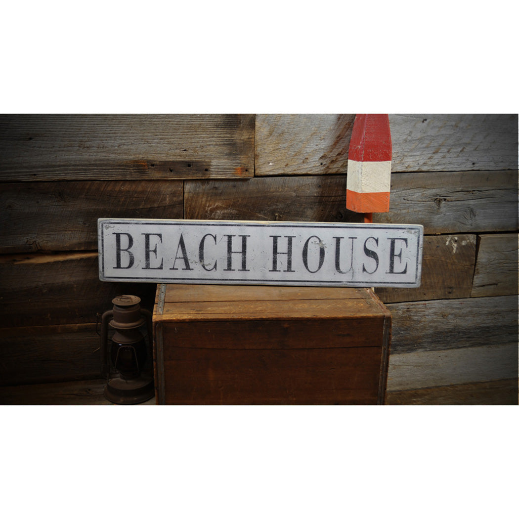 Beach House Decorative Rustic Wood Sign