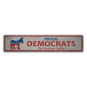 Proud Democrat Rustic Wood Sign