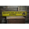 Republican Crossing Rustic Wood Sign