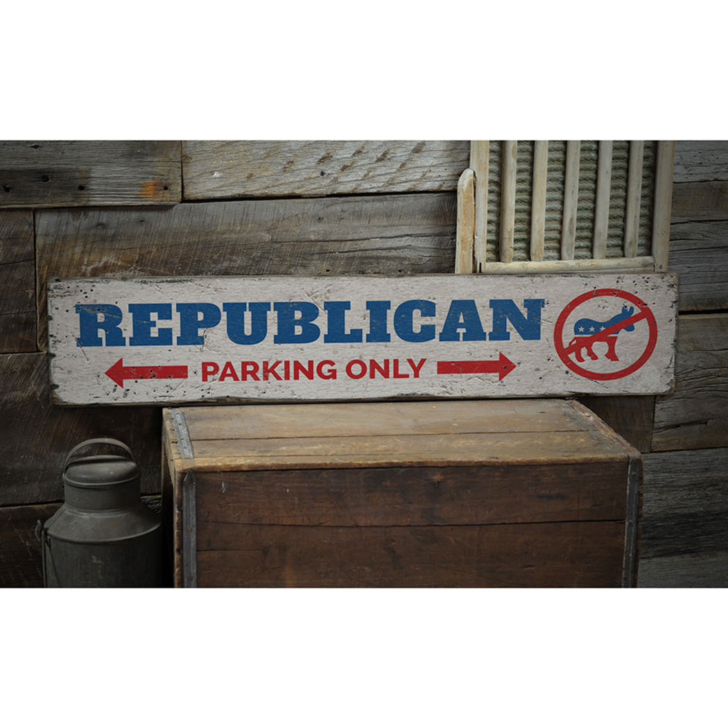 Vote Smart Republican Rustic Wood Sign