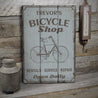 Bicycle Shop Rustic Wood Sign