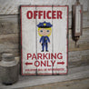 Officer Parking Rustic Wood Sign