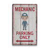 Mechanic Parking Rustic Wood Sign