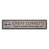 Chevrolet Corvette Rustic Wood Sign