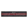 Corvette Garage Name Rustic Wood Sign