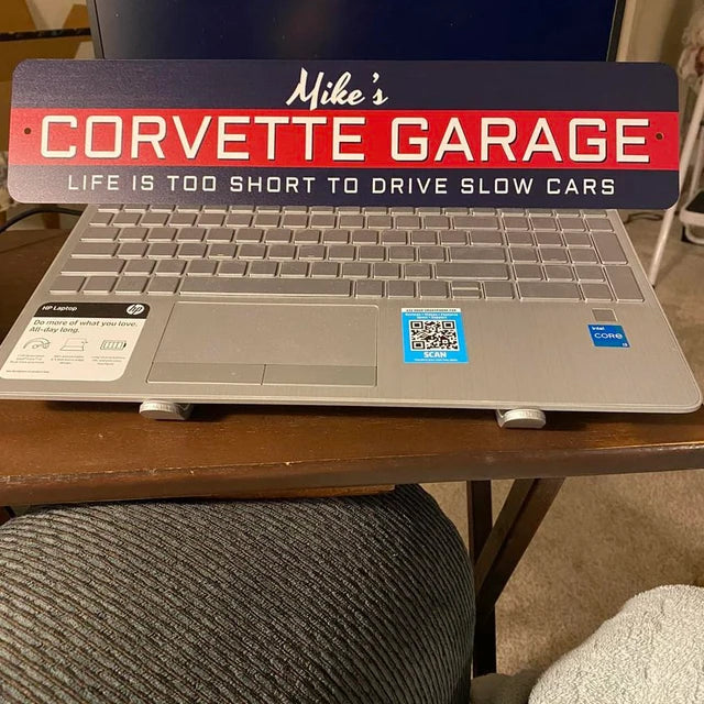 Corvette Garage Name Sign