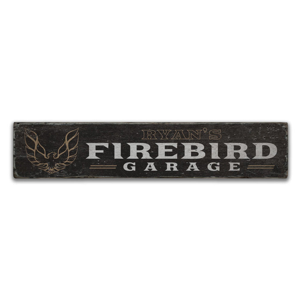 Firebird Garage Rustic Wood Sign