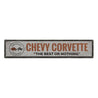 Corvette Flag Emblem Rustic Wood Sign