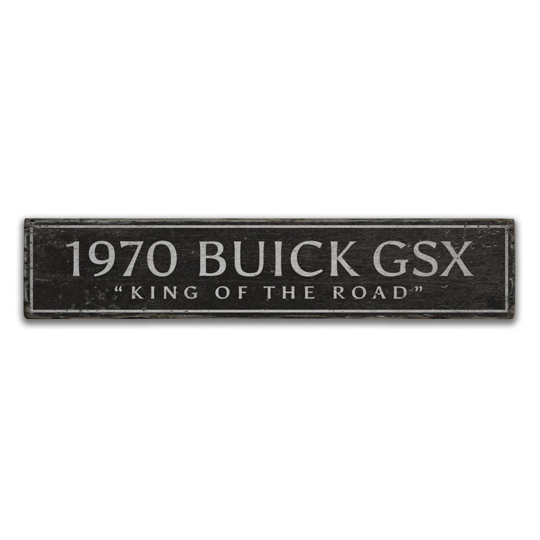 Vintage Buick Rustic Wood Sign