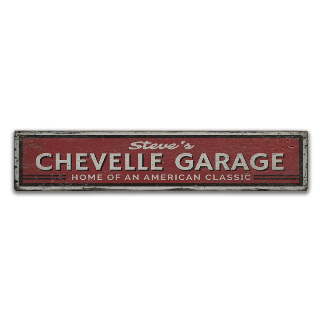 Chevy Chevelle Rustic Wood Sign