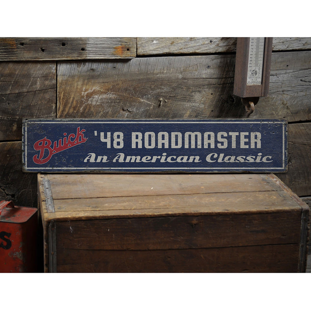 American Classic Roadmaster Rustic Wood Sign