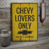 Chevy Lovers Only Rustic Wood Sign