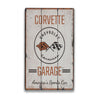 Corvette Sports Car Rustic Wood Sign