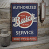 Buick Service Rustic Wood Sign