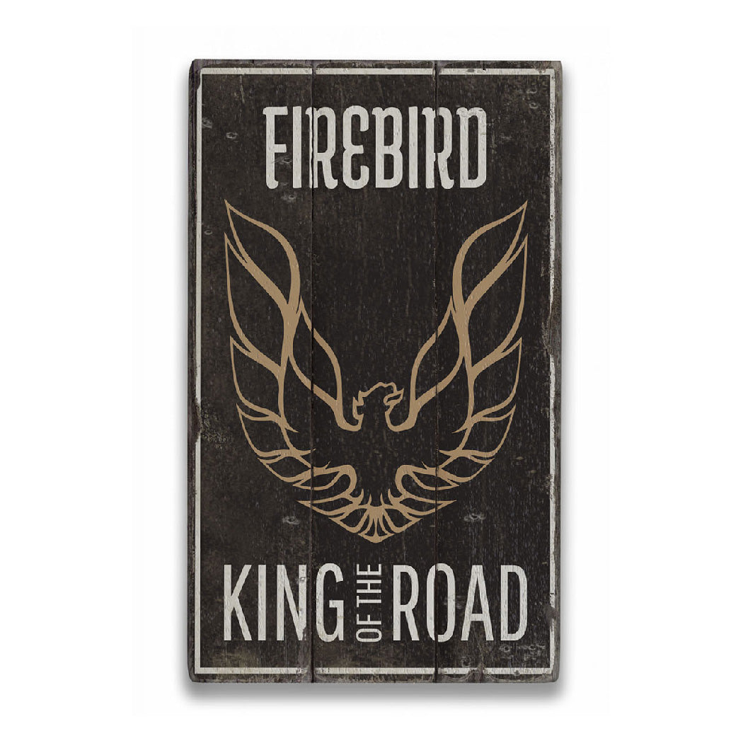 Firebird Rustic Wood Sign