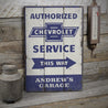 Chevrolet Service Rustic Wood Sign